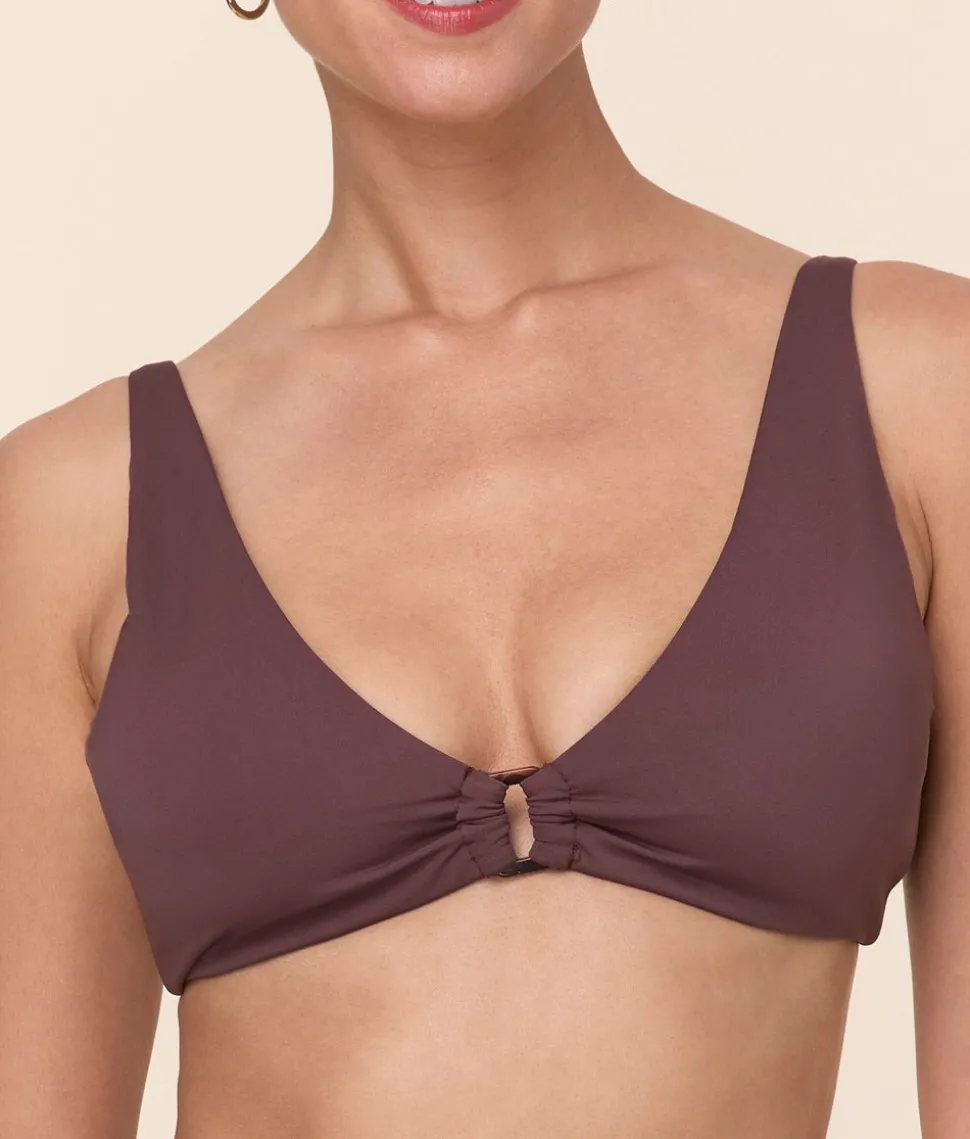 The Nora Bikini Top in Mink