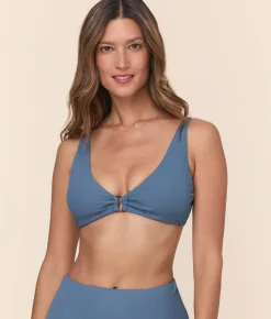 The Nora Bikini Top in Slate