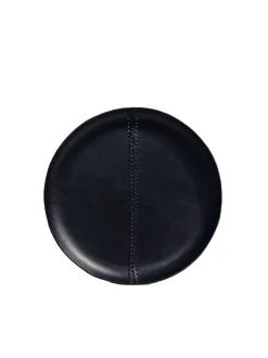 The Oversized Tray in Black Braided Molded Leather