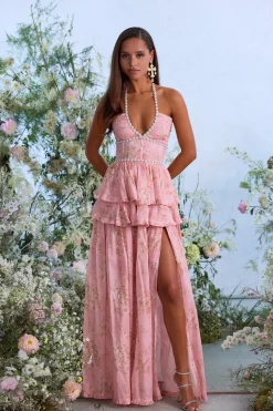The Payton Dress in Light Pink Tapestry Rose