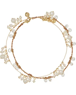 The Pearl Drip Drop Anklet Duo