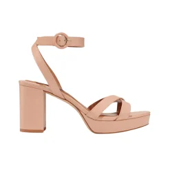 The Platform Sandal in Rose Nappa