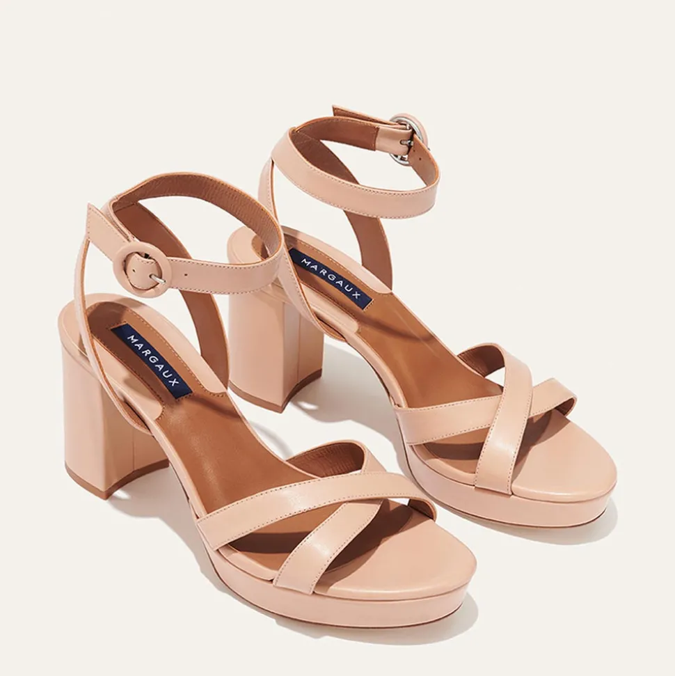 The Platform Sandal in Rose Nappa