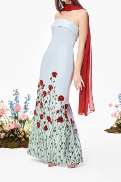 The Poppy Gown in Pale Blue