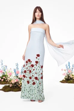 The Poppy Gown in Pale Blue
