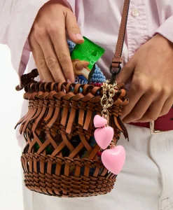 The Puffy Heart Bag Charm in Pink
