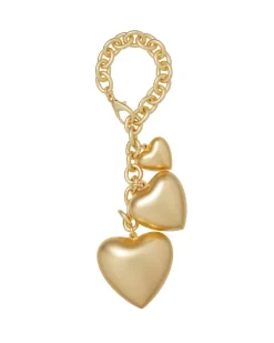 The Puffy Heart Bag Charm in Gold