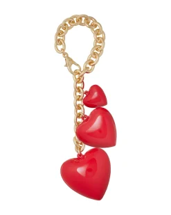 The Puffy Heart Bag Charm in Red