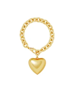 The Puffy Heart Bracelet in Gold