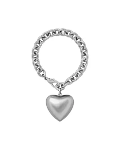 The Puffy Heart Bracelet in Silver