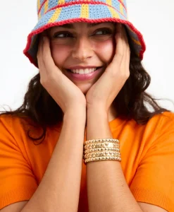 The Puffy Heart Stud Bracelet Stack