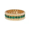 The Puffy Stud Bracelet Stack in Green