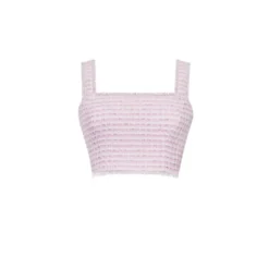 The Remington Top in Pink & White