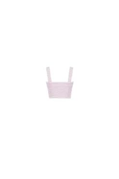 The Remington Top in Pink & White