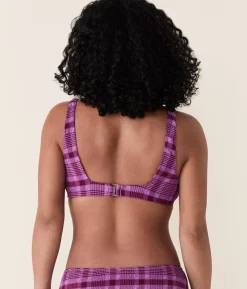 The Rye Bikini Top in Crocus Plaid