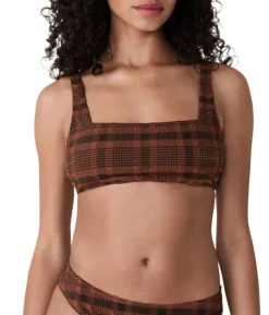 The Rye Bikini Top in Sierra Plaid