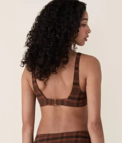 The Rye Bikini Top in Sierra Plaid