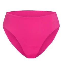 The 90s High Waist Bikini Bottom in Fuchsia