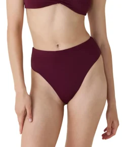 The 90s High Waist Bikini Bottom in Brandy
