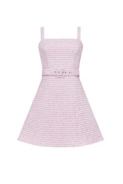 The Sasha Dress in Pink & White