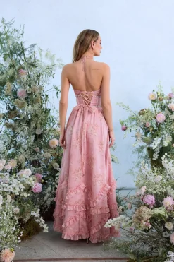 The Scarlette Dress in Light Pink Tapestry Rose