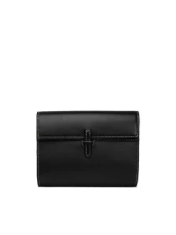 The Small Soft Clutch in Black Nappa