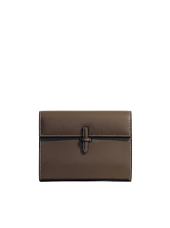 The Small Soft Clutch in Dark Brown Nappa
