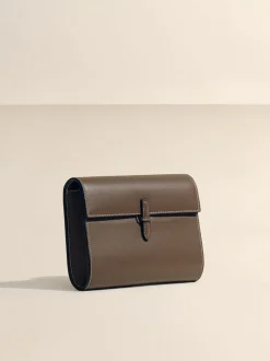 The Small Soft Clutch in Dark Brown Nappa