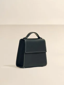 The Small Top Handle in Black Nappa