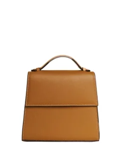 The Small Top Handle in Camel Nappa