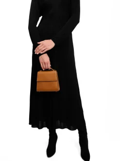 The Small Top Handle in Camel Nappa