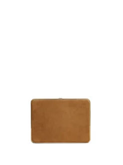 The Square Compact in Camel Suede