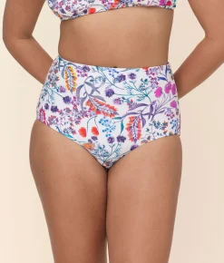 The Super High Waist Bikini Bottom in Botanical Floral