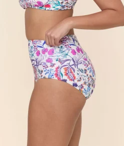 The Super High Waist Bikini Bottom in Botanical Floral