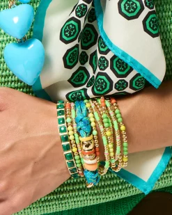 The Super Size Happy Cord Bracelet in Turquoise