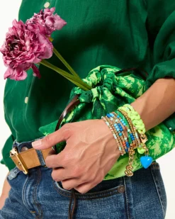 The Super Size Happy Cord Bracelet in Green