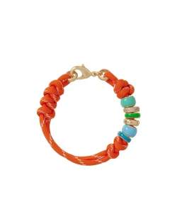 The Super Size Happy Cord Bracelet in Orange