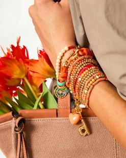 The Super Size Happy Cord Bracelet in Orange