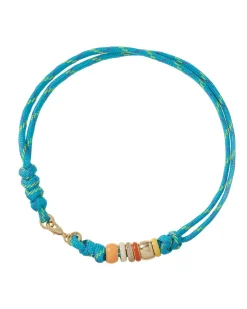 The Super Size Happy Cord Necklace in Turquoise