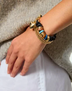 The Super Size Happy Cord Bracelet in Black