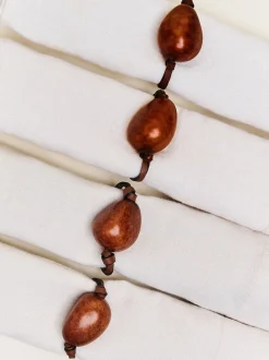 The Tagua Napkin Ring in Cognac, Set of 4