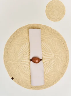 The Tagua Napkin Ring in Cognac, Set of 4