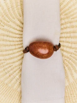 The Tagua Napkin Ring in Cognac, Set of 4