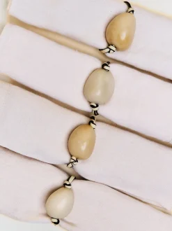 The Tagua Napkin Ring in Oyster, Set of 4