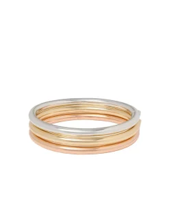 The Tubular Hinged Bracelet Trio