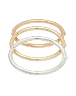 The Tubular Hinged Bracelet Trio