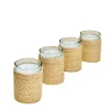 The Votives in Natural Fiber, Set of 4