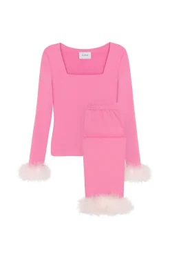 The Weekend Chic Set with Leggings in Pink