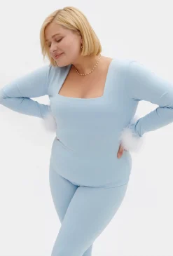 The Weekend Chic Set with Leggings in Blue