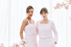 The Winifred Jacket in Pink & White